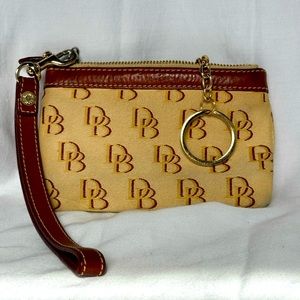 Beige Dooney & Burke Wristlet